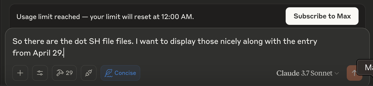 Screenshot of conversation with Claude